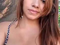 Strand, Vakker, Latina, Onani, Offentlig, Alene, Leker