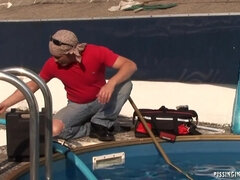 Veľké kozy, Striekanie semena, Roztomilá, Fetiš, Vonku, Pissing, Stockings, Kozičky