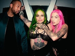 Legendaryx featuring Chantal Danielle and Xwife Karen's double blowjob sex