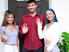 Amatör, Asiatisk, Sovrum, Avsugning, Doggystyle, Tonåring, Trekant, Tuttar