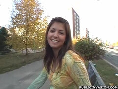 Amatør, Babe, Brunette, Hardcore, Utendørs, Pornostjerner, Offentlig, Tenåring