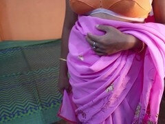 Indian bhabhi Konai in a pink saree gives her boyfriend a hot blowjob in a scandalous fuckfest
