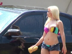 Arsch, Tussi, Grosser schwanz, Blondine, Blasen, Muschi, Hintern versohlen, Titten