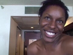 Sweet Blaq Cherry's straight hair video