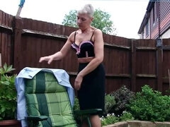 Blonde, Britannique, Femelle, Hd, Mature, De plein air, Solo, Jouets