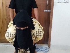 Desi auntie gets dirty while cleaning