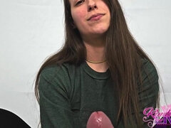 Cuck Gets a Handjob Present From Kimber Lee