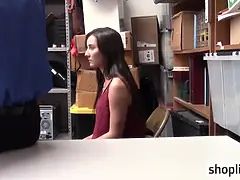 Big tits blonde teen busted and blowjob by a dirty cop