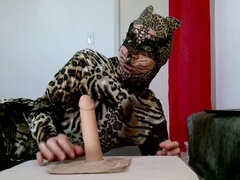 Brazilian Catwoman Miss teaches the art of deepthroating and cock sucking