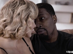 デカパイ, 黒人, フェラチオ, イマラチオ, ヒール, キス, 下着, オマンコ