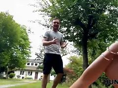 Hanrej, Tjekke, Kæreste, Hd, Udendørs, Pov, Bryster