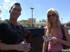 Picking Up A Ash-Blonde Teenage From The Streets