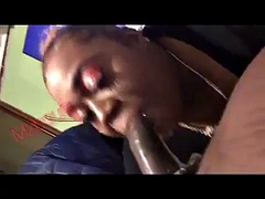 Amateur, Belle grosse femme bgf, Grosse bite, Gros seins, Noire, Sucer une bite, Tir de sperme, Noir ébène