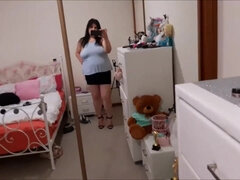 Black Mini Skirt And High Heels - Krystal