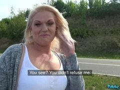 Sexy blondes public car bonnet fuck