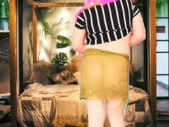 Sultry vampire temptress plays naughty games in public