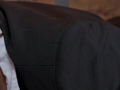 アナル, 舐める尻, デカチン, ブロンド, フェラチオ, 口内発射, ガリガリ, オッパイの