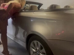 Blonde Teen Neighbour Sneaks Into Garage For Hot Doggy Style Fuck