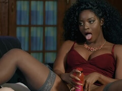 Jasmine Webb warms up with her favorite sex toy before getting laid