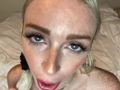 Girl uvula mouth, joi, dildo cum countdown