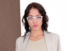 Fucking sexy nerdy brunette