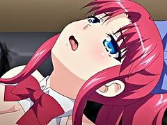 Grote mammen, Zwart, Sperma, Zwart, Handbeurt, Ondergoed, Roodharige vrouw, Tieten likken