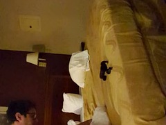 Slutty Gurl Heather enjoys 2 men in hotel room