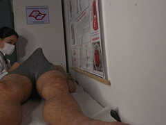 아마추어, 오랄섹스, 흑갈색 머리, 라티나, 간호사