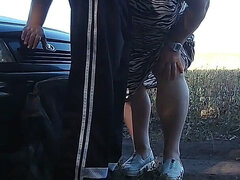 Amatööri, Iso kaunis nainen, Suihinotto, Spermaa suussa, Tyttöystävä, Vanhempi, Ulkona