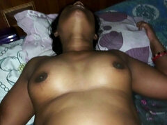 Indian Desi Tamil Aunty Hot Romantic Sex in Cowgirl and 69 Position at Midnight Creampied Pussy