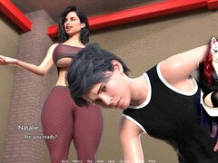 Stepmom visual novel playthrough featuring playful_cougar in pantyhose