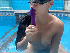 Grosser arsch, Pool, Spielzeuge