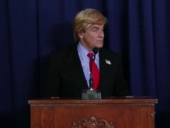 Evan Stone & Nina Hartley Hot Creampie Scene - Political Parody Fun