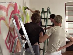 美人, 大学生, イく瞬間, ヨーロピアン, グループ, 手コキする, ハードコア, タトゥー