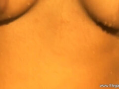 エロティック, 女, インド人, アウトドア, 剃毛, シャワー, ソフトコア, 一人