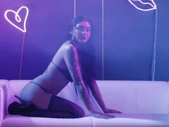 아시안, 큰 가슴, 도기스타일, 얼굴에, Hd, 타는, 스타킹, 문신