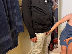 Tussi, Grosse titten, Fetisch, Handjob, Dusche, Titten