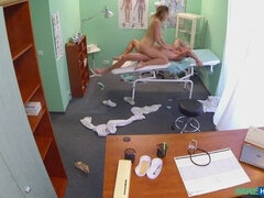 아마추어, 커플, 닥터, 도기스타일, 대단히, 간호사, 사무실, 보지
