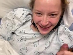 Blonde Nurse Blows Boyfriend in Hospital Pre-Op Room - Almost Caught by Surgeon! Ft. SmartyKat314