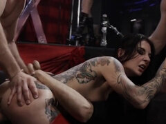 Mačiatko, Brunetka, Striekanie semena, Dvojitá penetrácia, Skupina, Hardcore, Pornstars, Natvrdo