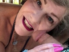 Outdoor fun under the table with Maxxximummilf getting pounded and drenched