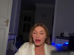 Beauté, Grosse bite, Blonde, Sucer une bite, Éjaculer dans la bouche, Pov, Pute, Mouillée