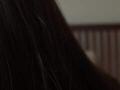 18, 아마추어, 큰 엉덩이, 흑갈색 머리, 핸드잡, 혼자, 청소년, 끈 팬티