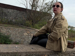 Brunetta, Fetish, Piede fetish, Fumando   smoking, Solo