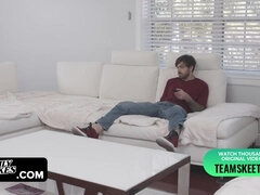 Gesztenyebarna, Pár, Kutya póz, Kézimunka, Természetes mellek, Vöröshajú, Harisnya, Begyek