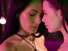 Enjoy watching two hot teens go wild on each other's twats