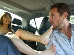 Asiatica, Grande cazzo, Pompino, Piede fetish, Lavoro di piedi, Leccata, Figa, Ragazza