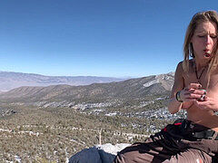 penetrating, throating, Smoking, and toying in the snow.