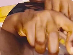 Africain, Gros cul, Noire, Gode, Femelle, Doigter, Masturbation, Solo