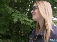 Belle Claire, the amateur beauty, flaunts her amazing assets for cash in public